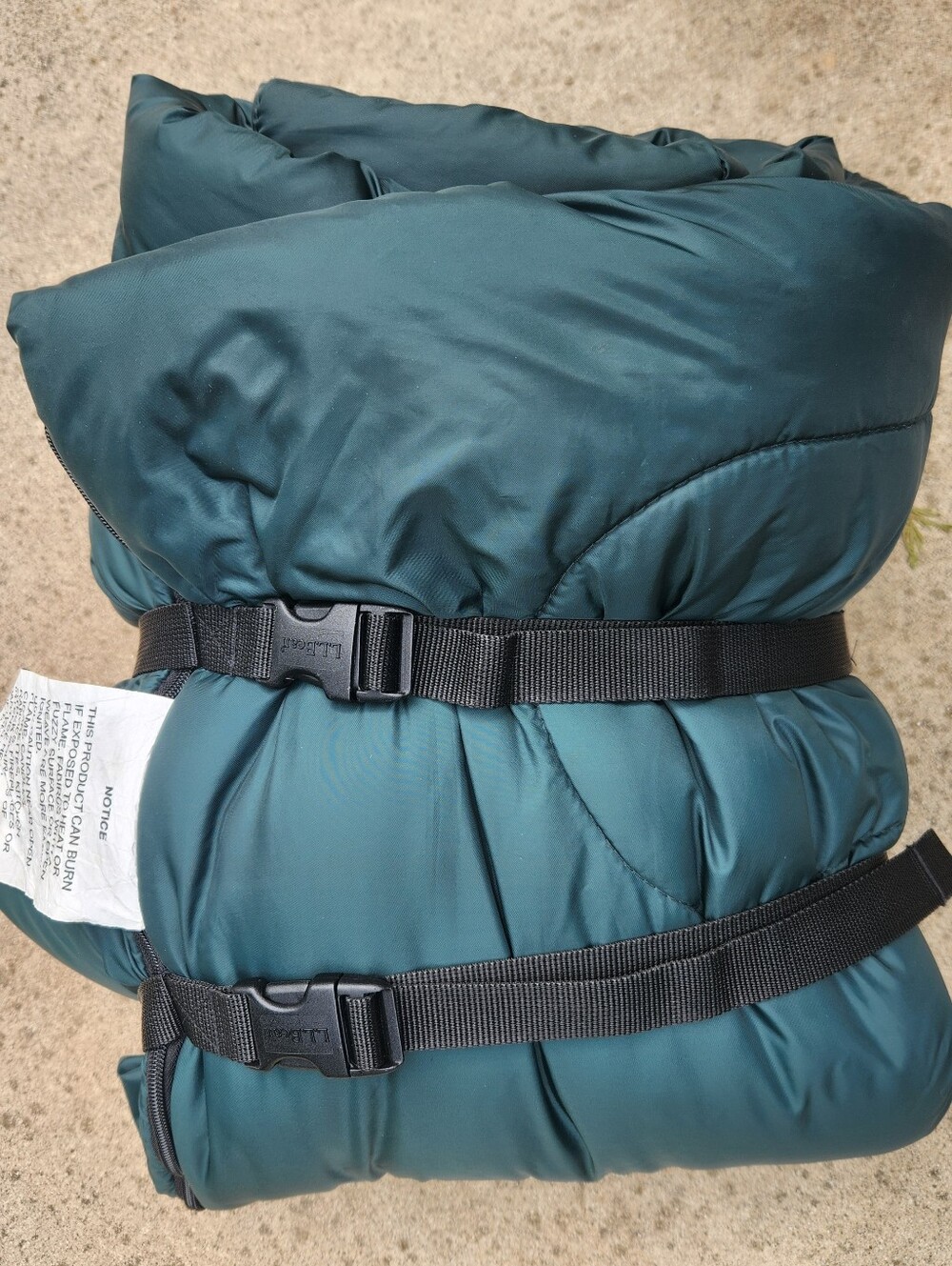 Adult LL BEAN 40° Teal Puffer Sleeping Bag - Picture 13 of 15